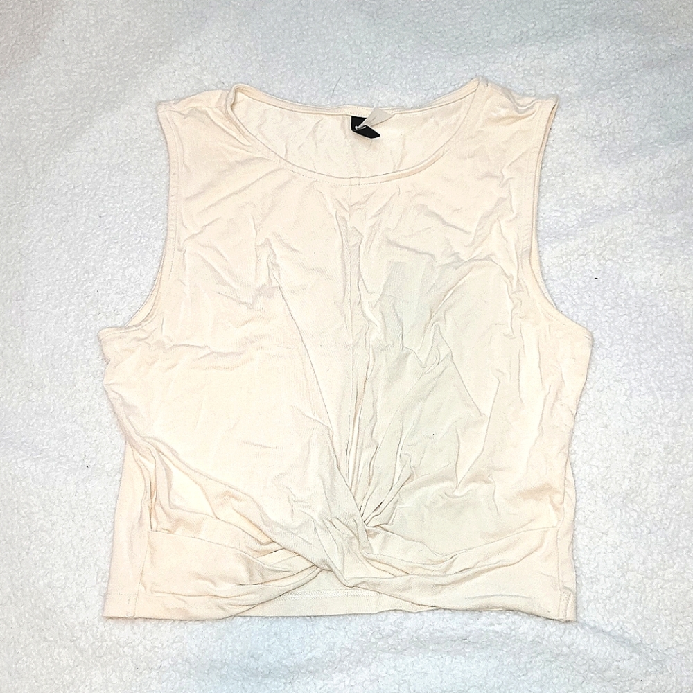 Cream crop top
